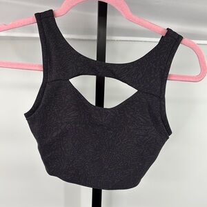 Lululemon Black Gray Women's Sports Bra Size 2‎